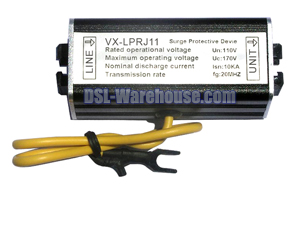 Versatek VX-LPRJ11 Telephone Line Surge Protector - Ten (10) Pak