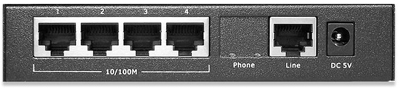 Versatek VX-VEB160R4 Ethernet Extender Connections View